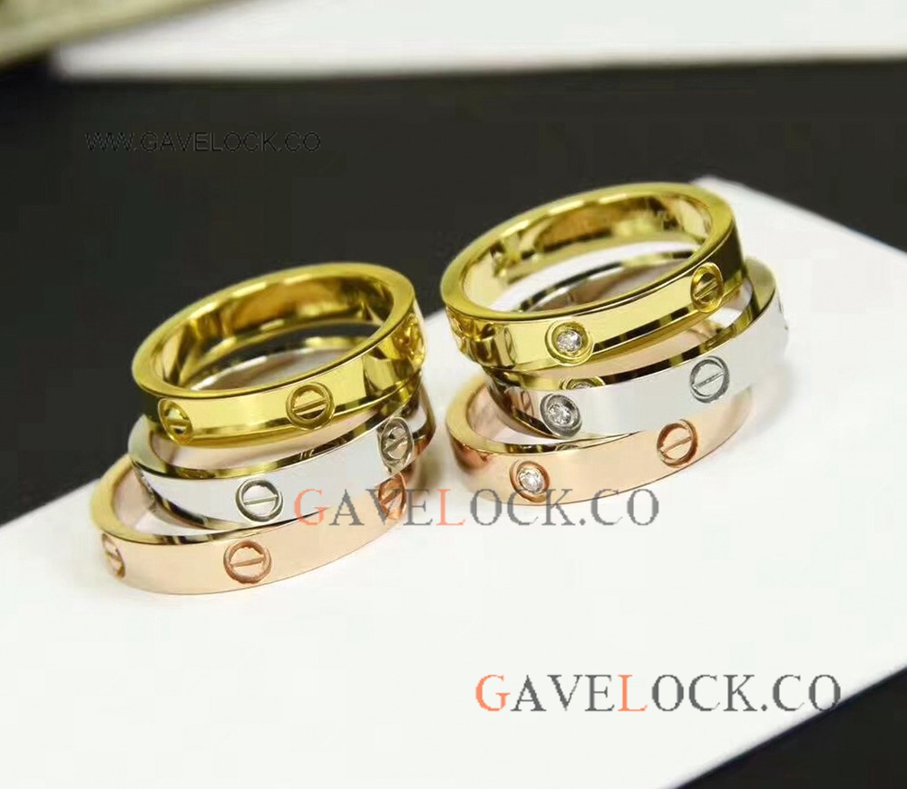 Wholesale AAA Copy Cartier Love Wedding Band Narrow Style Ring